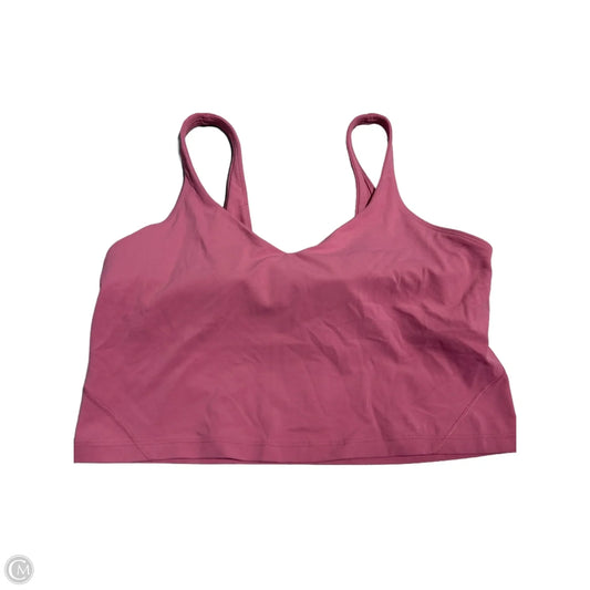 Athletic Bra By Lululemon In Pink, Size: 14