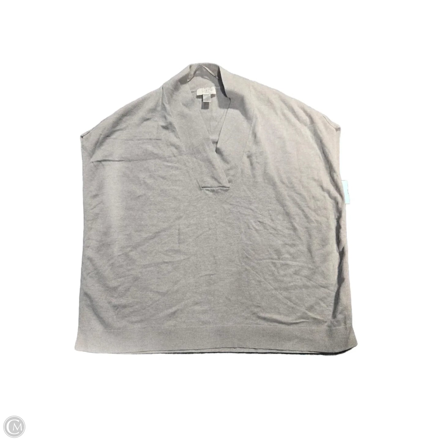 Sweater Short Sleeve By Loft In Tan, Size: S