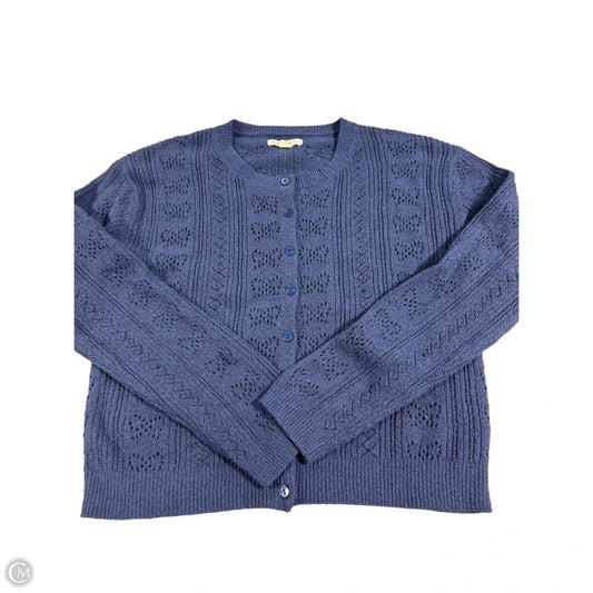 Sweater Cardigan By Aeropostale In Navy, Size: L