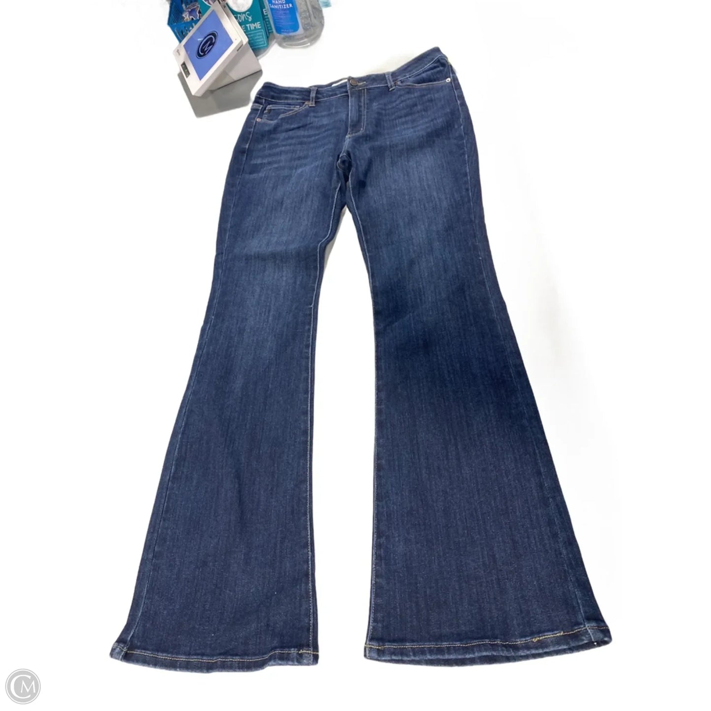 Jeans Flared By Kancan In Blue Denim, Size: 12