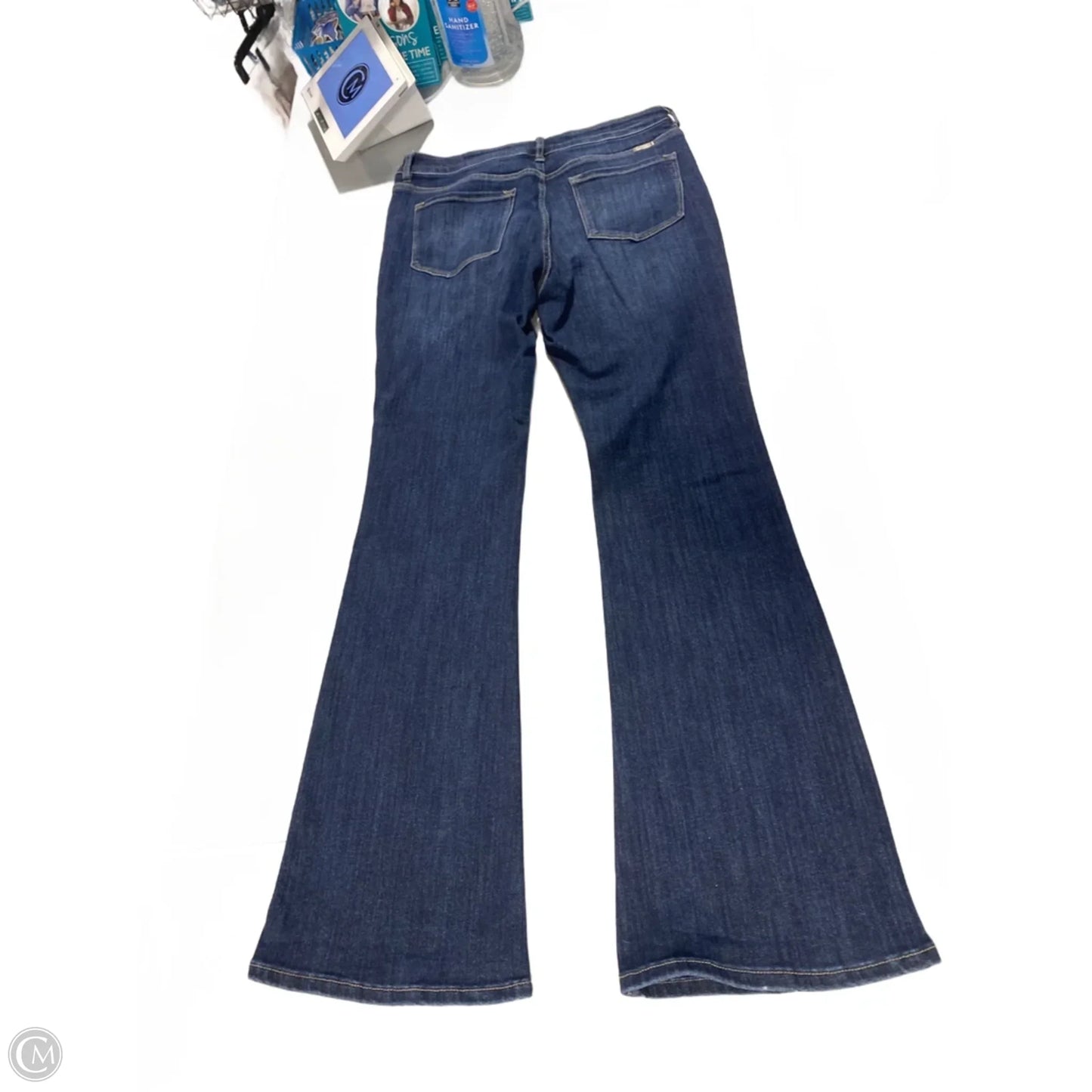 Jeans Flared By Kancan In Blue Denim, Size: 12