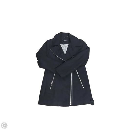 Coat Peacoat By Calvin Klein In Black, Size: L