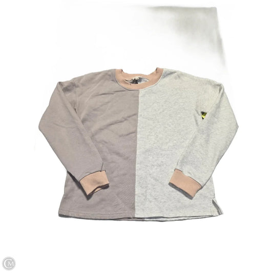 Top Long Sleeve By Hem & Thread In Grey & Purple, Size: S