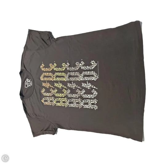 Top Short Sleeve By Chaser In Brown, Size: L