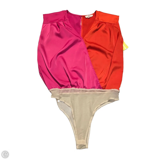 Top Sleeveless By Entro In Pink & Red, Size: L