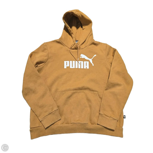 Sweatshirt Hoodie By Puma In Tan, Size: L