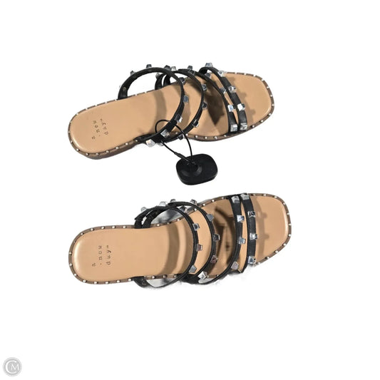 Sandals Flip Flops By A New Day In Black, Size: 6