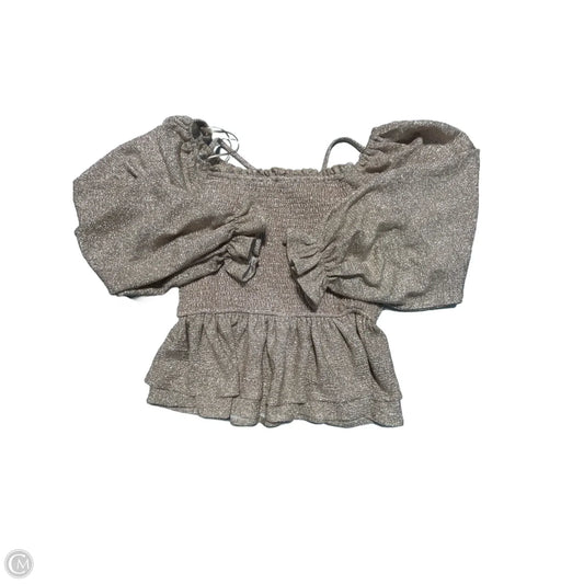 Top Long Sleeve By White Birch In Gold, Size: L