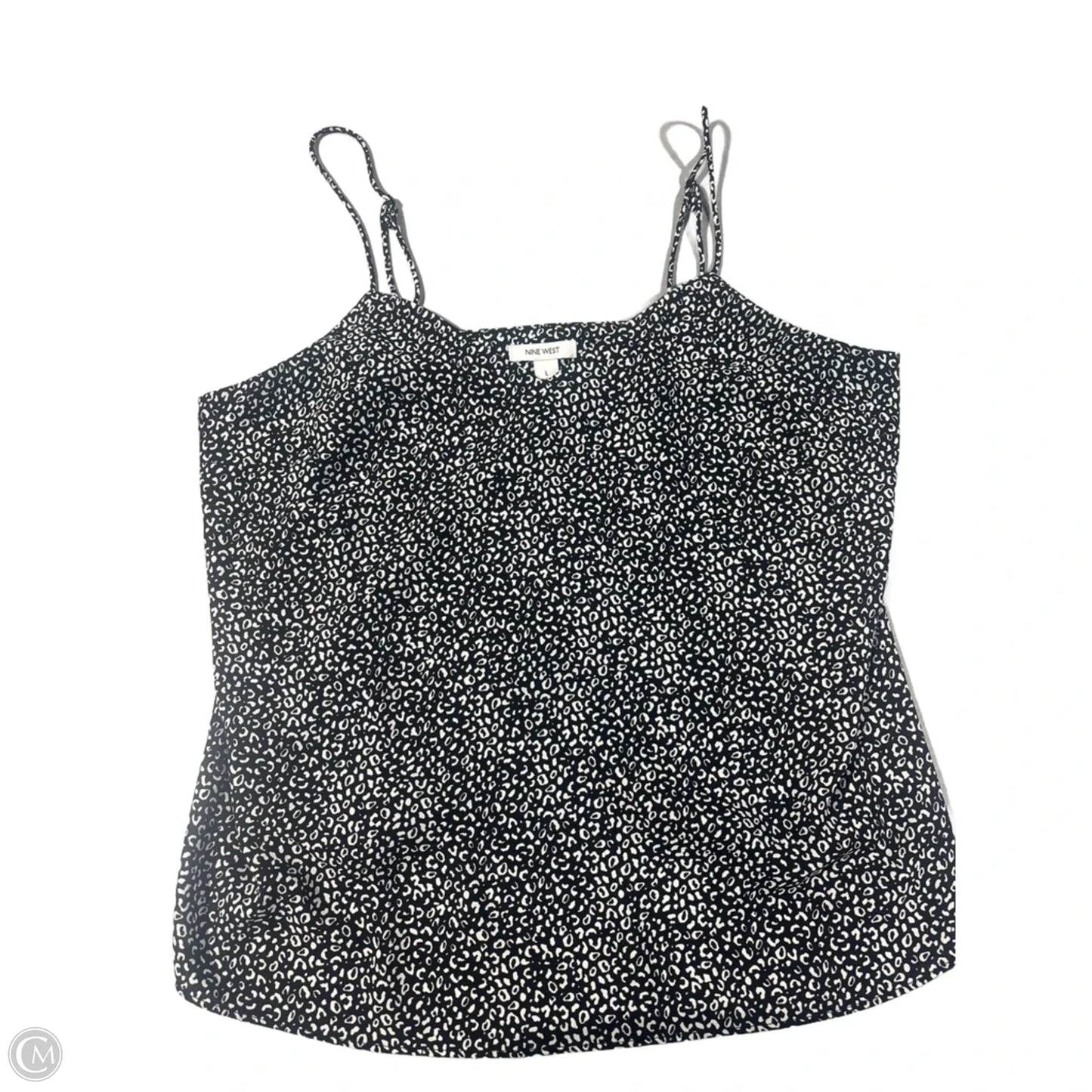Tank Top By Nine West In Black & White, Size: L
