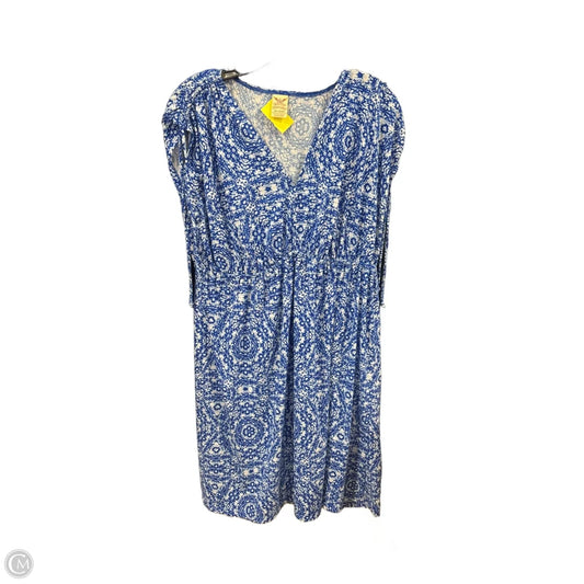 Dress Casual Short By Faded Glory In Blue & White, Size: 1x