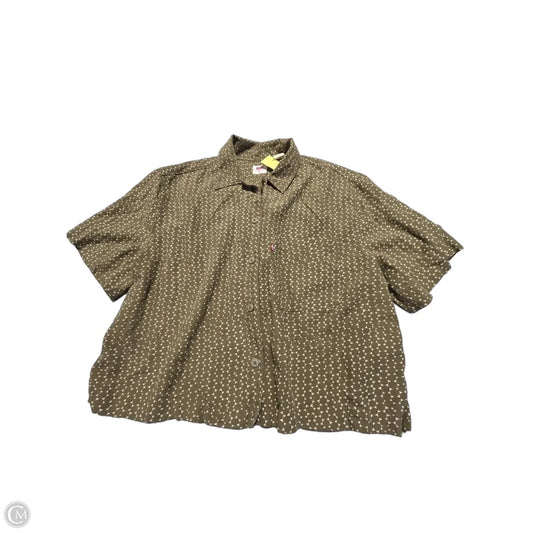 Top Short Sleeve By Levis In Green, Size: S