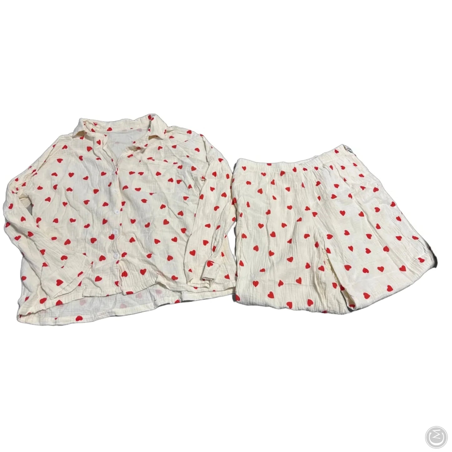 Top 2pc Long Sleeve By Cmf In Cream, Size: Xl
