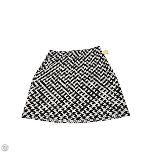 Skirt Mini & Short By Ann Taylor In Black & White, Size: Lp