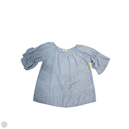 Top Short Sleeve By Adora In Blue, Size: S