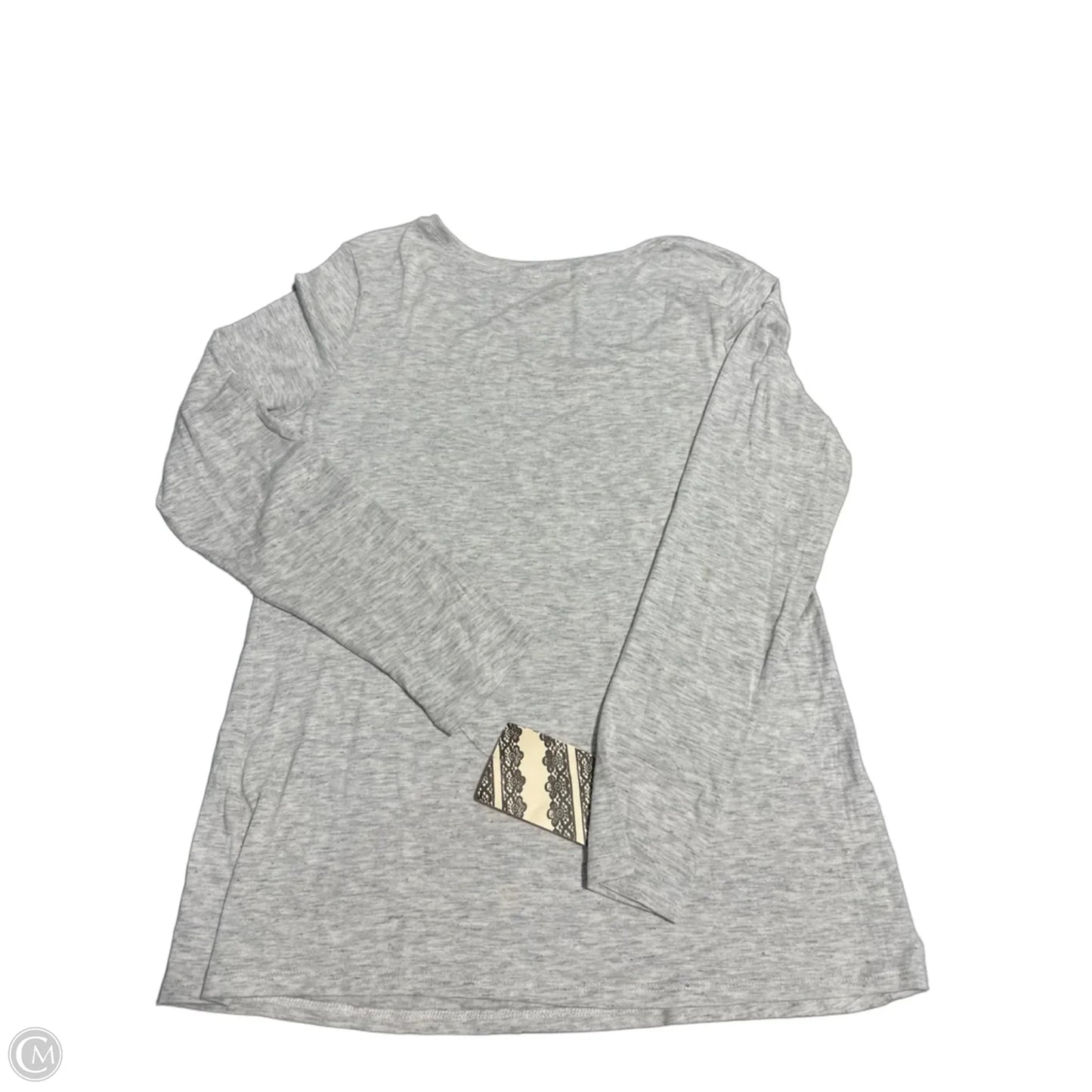 Top Long Sleeve Basic By Eyeshadow In Grey, Size: L