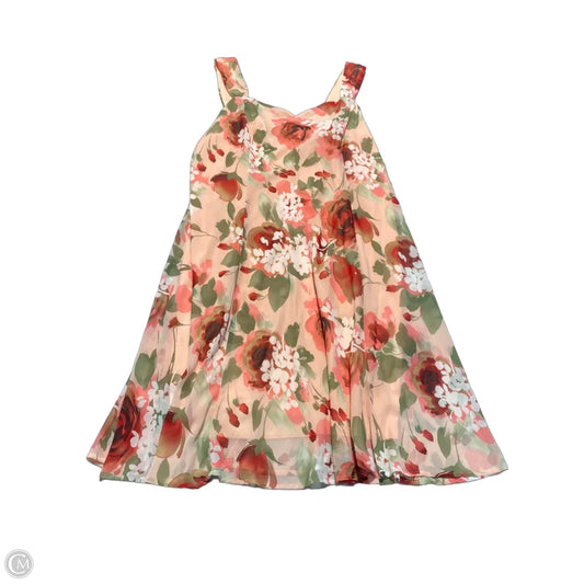 Dress Casual Midi By Connected Apparel In Peach, Size: 2x