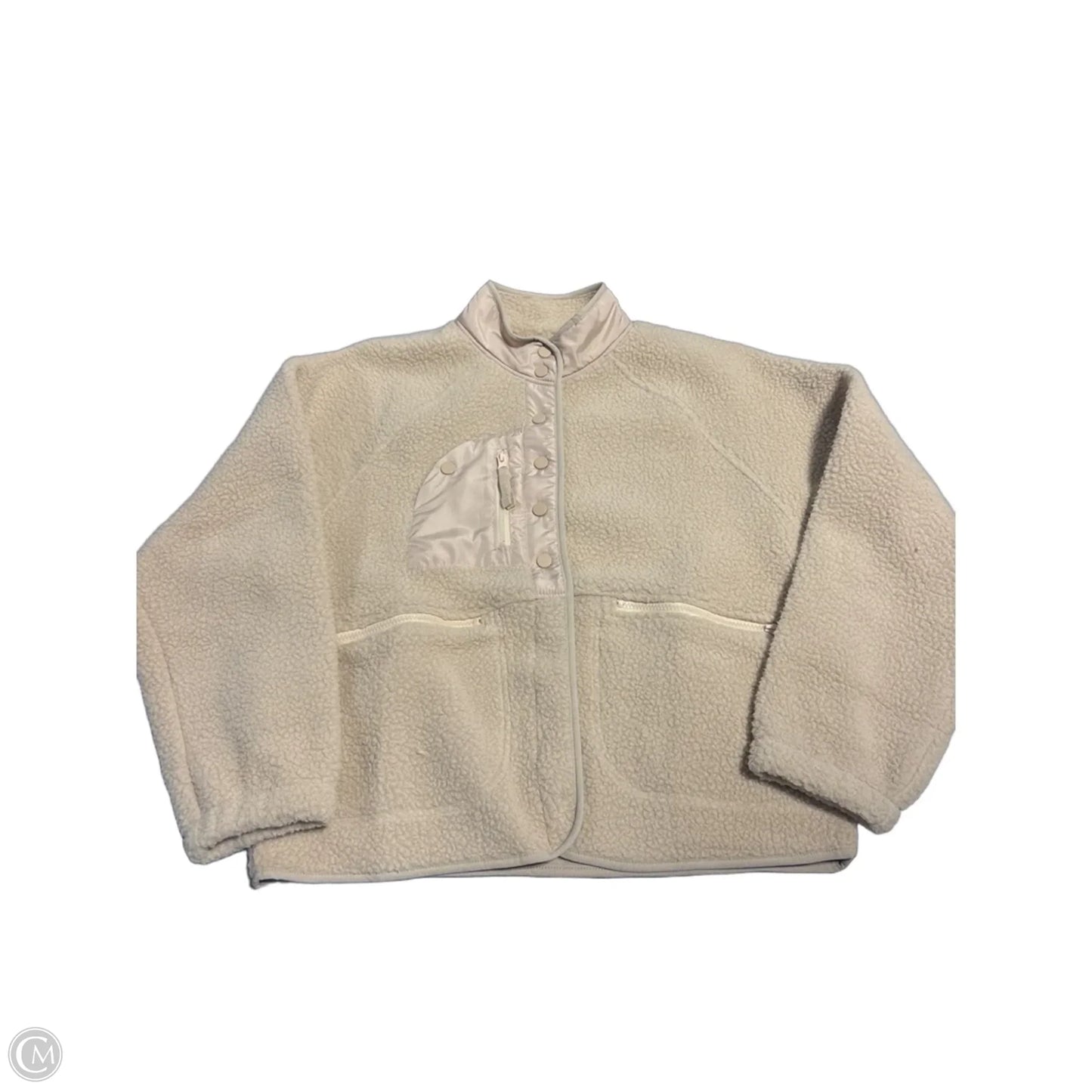Jacket Faux Fur & Sherpa By Cme In Tan, Size: S