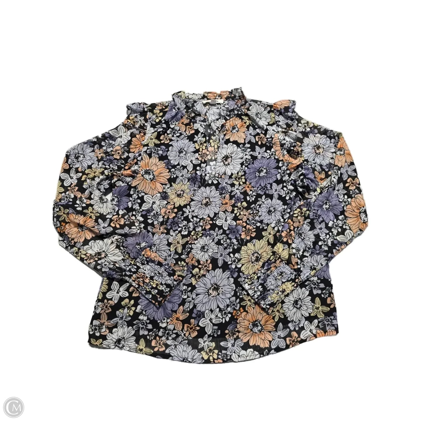 Blouse 3/4 Sleeve By Bb Dakota In Floral Print, Size: S