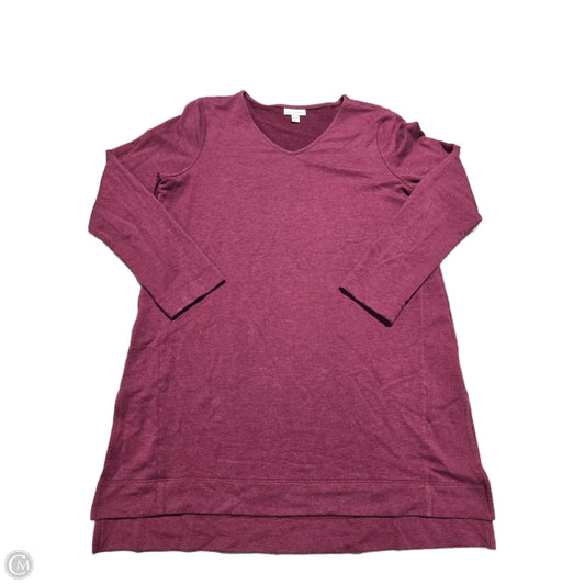Top Long Sleeve By J. Jill In Maroon, Size: M