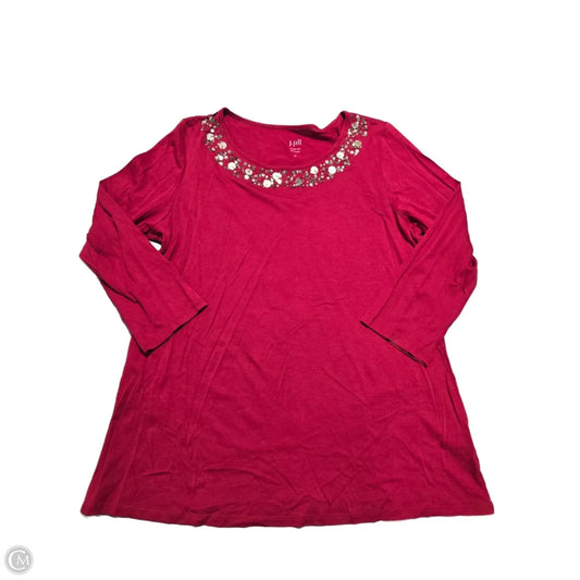 Top Long Sleeve Basic By J. Jill In Red, Size: M