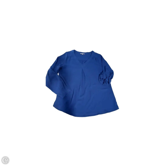 Blouse Long Sleeve By 41 Hawthorn In Blue, Size: M