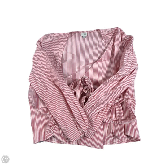 Blouse Long Sleeve By A New Day In Striped Pattern, Size: S
