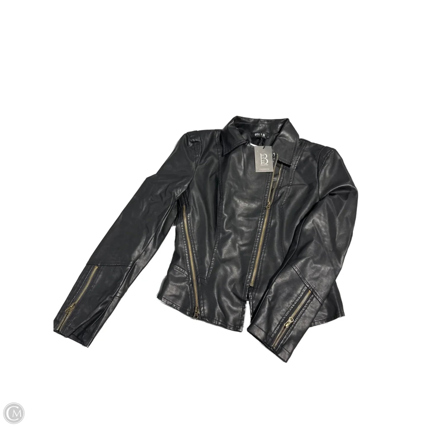 Jacket Leather By Blue B In Black, Size: S