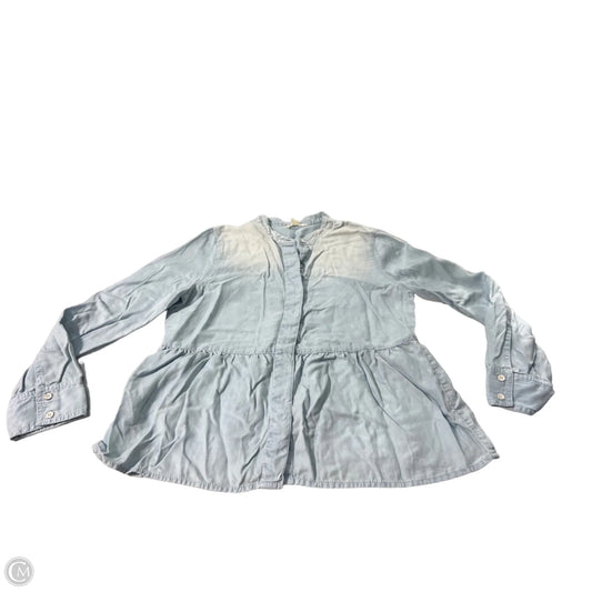 Blouse Long Sleeve By Caslon In Blue, Size: Sp