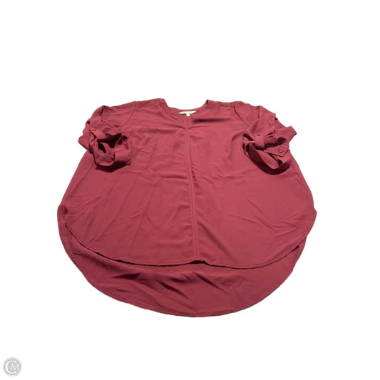 Blouse Long Sleeve By 41 Hawthorn In Red, Size: 1x