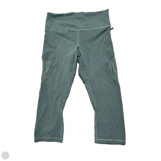 Athletic Leggings Capris By Lululemon In Green, Size: 12