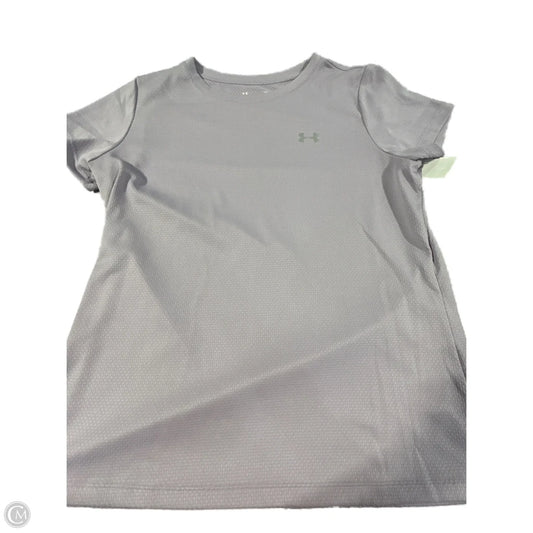 Athletic Top Short Sleeve By Under Armour In Purple, Size: L
