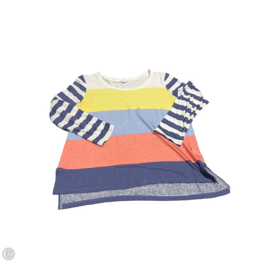 Top Long Sleeve By Tribal In Striped Pattern, Size: S