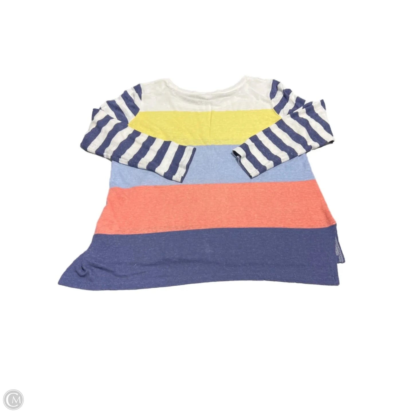 Top Long Sleeve By Tribal In Striped Pattern, Size: S