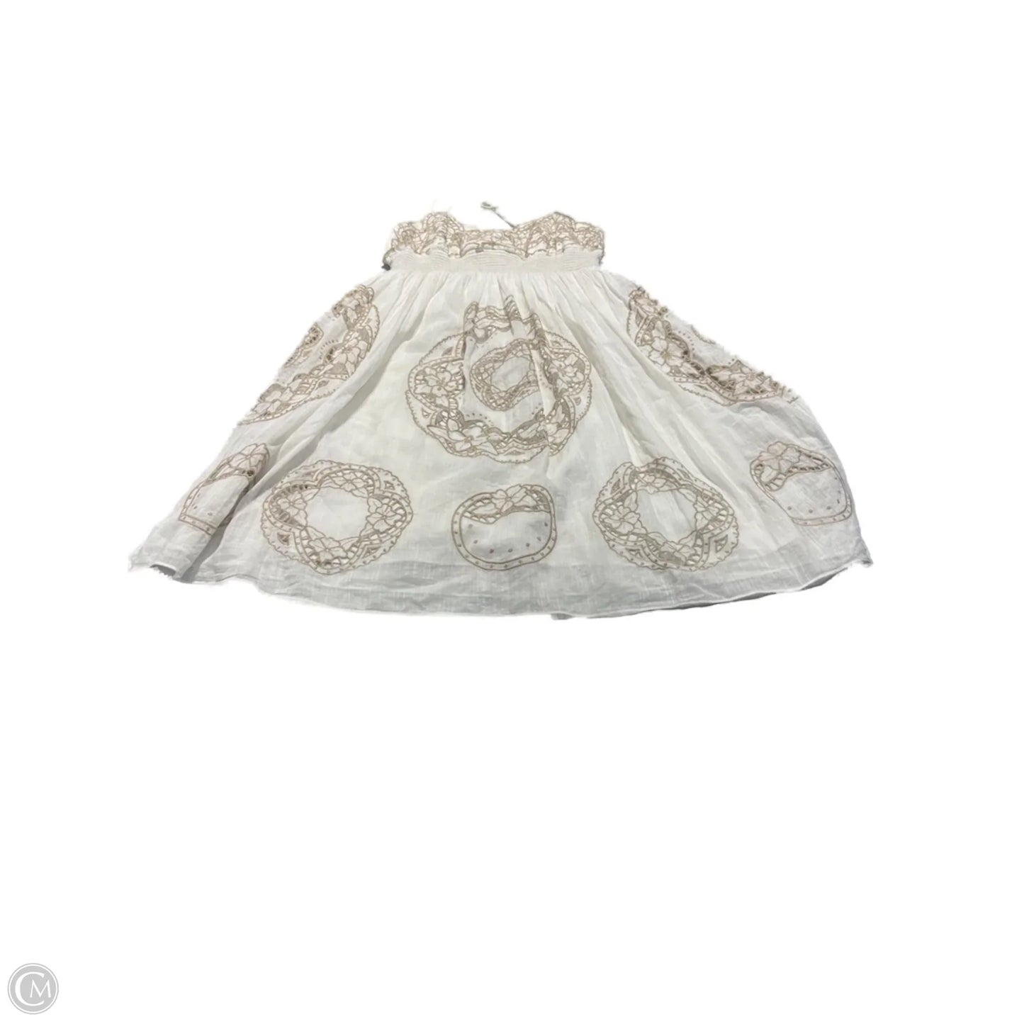 Dress Casual Short By Bcbgmaxazria In Cream & Tan, Size: S