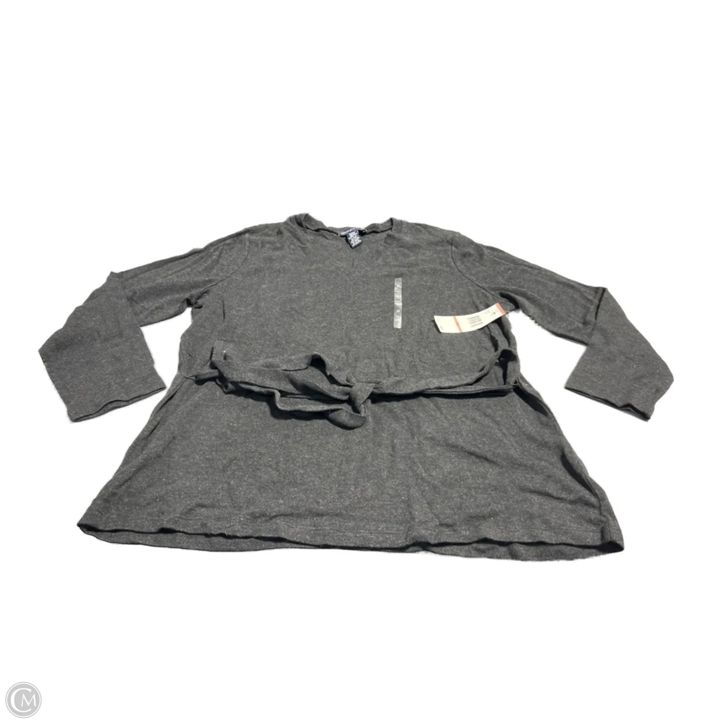 Top Long Sleeve By Jones New York In Grey, Size: 3x