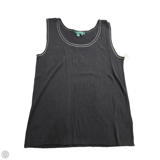 Tank Top By Lauren By Ralph Lauren In Black, Size: 3x