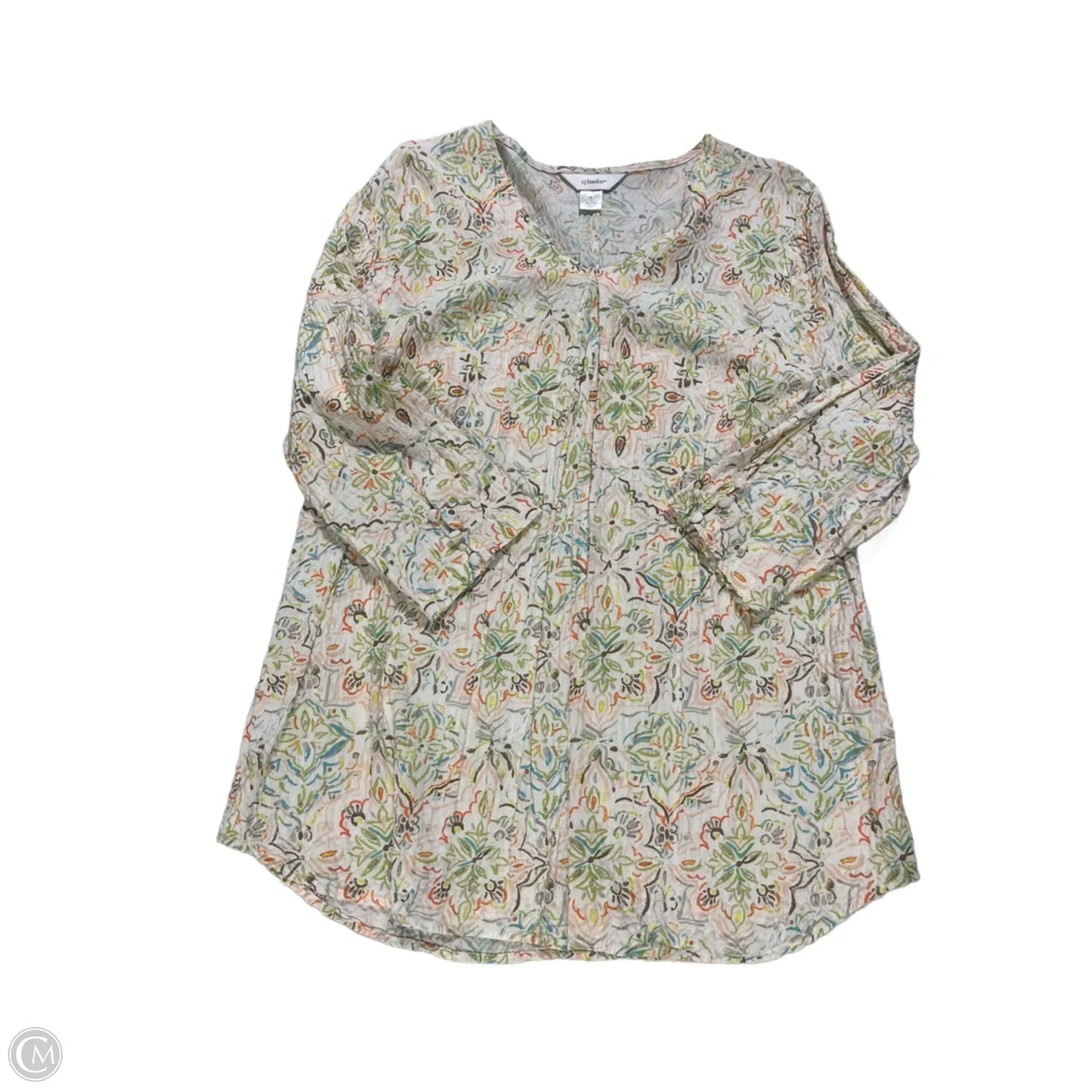 Top 3/4 Sleeve By Cj Banks In Multi-colored, Size: 1x