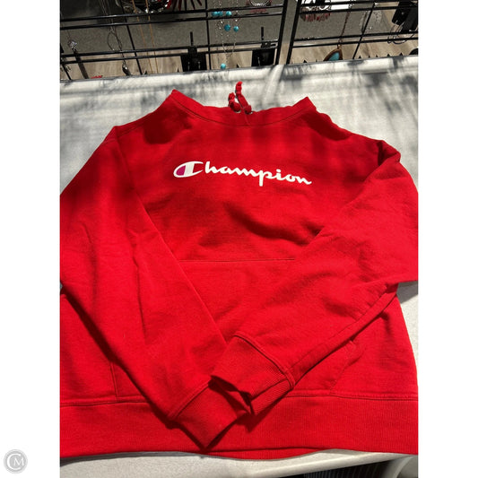 Sweatshirt Hoodie By Champion In Red, Size: M