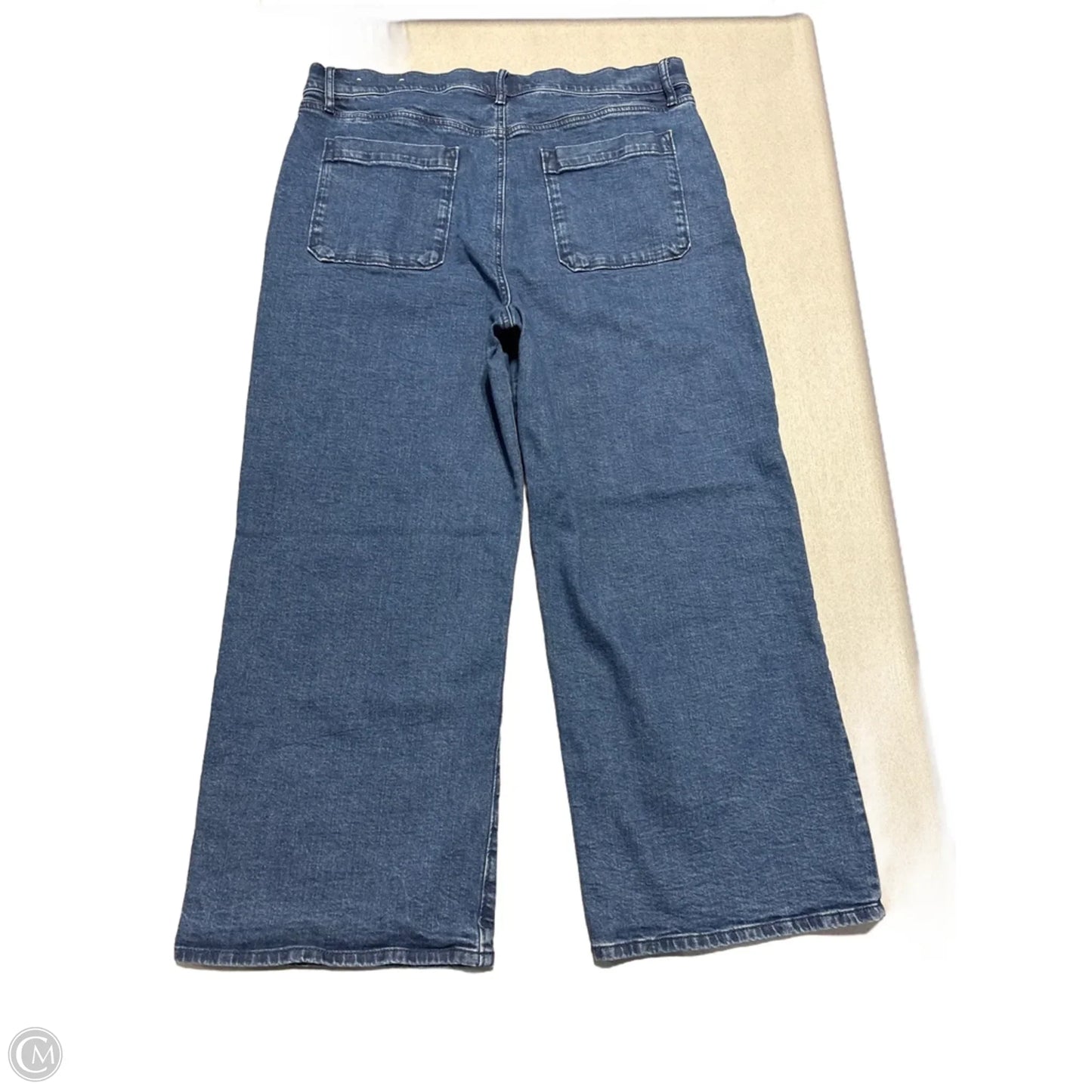 Jeans Wide Leg By Loft In Blue Denim, Size: 16