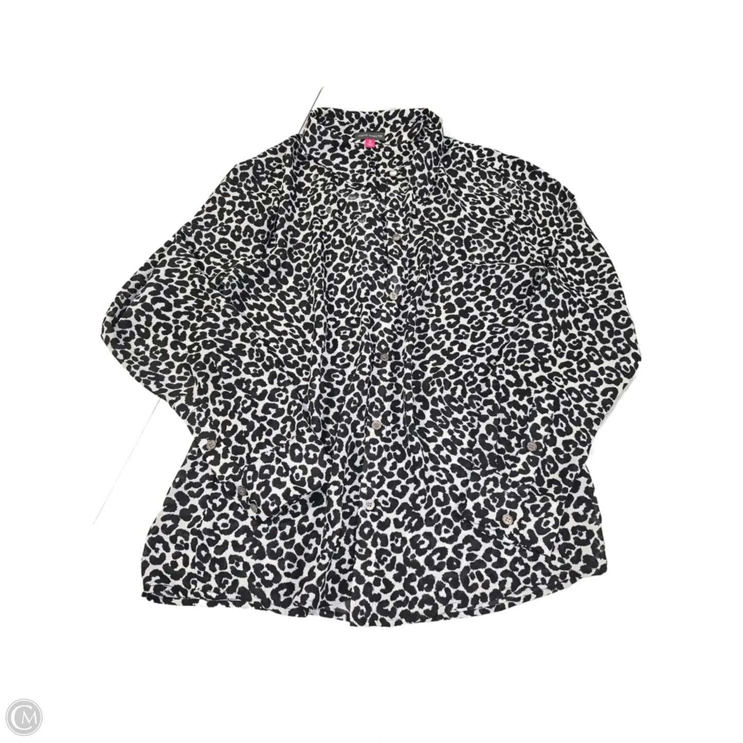 Blouse Long Sleeve By Vince Camuto In Animal Print, Size: M