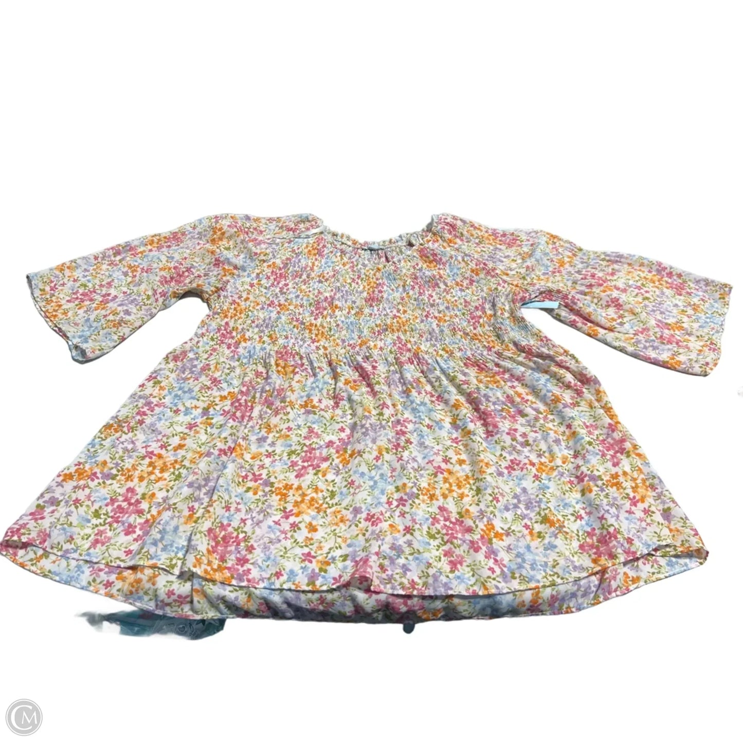 Top 3/4 Sleeve By Cmc In Floral Print, Size: 1x