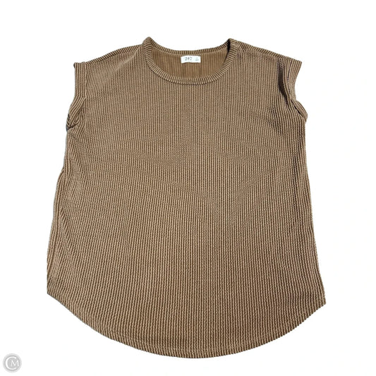 Top Short Sleeve By Maurices In Brown, Size: S