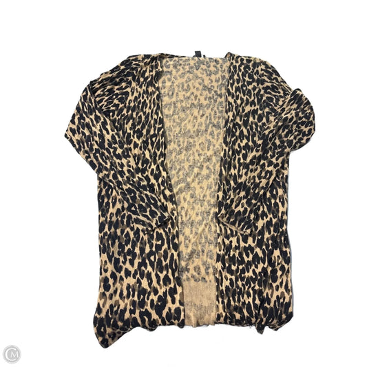 Cardigan By Halogen In Animal Print, Size: L