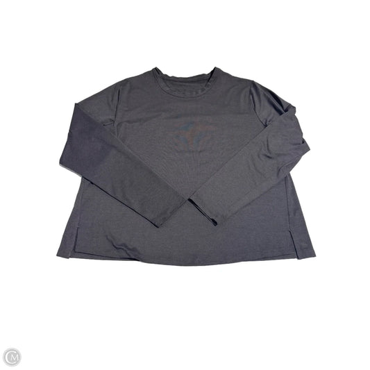 Athletic Top Long Sleeve Collar By All In Motion In Grey, Size: Xxl