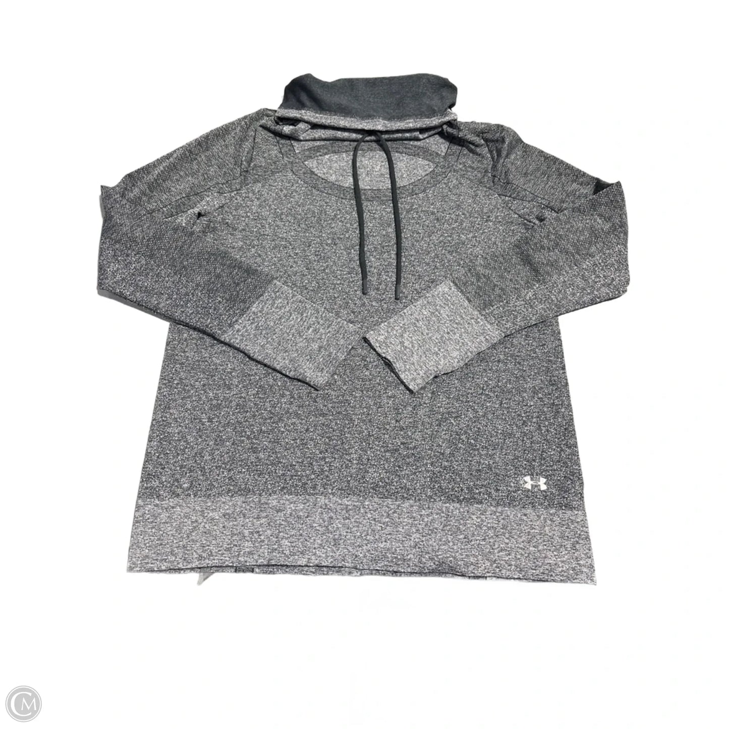 Athletic Top Long Sleeve Collar By Under Armour In Grey, Size: Xl