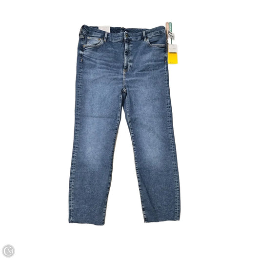 Jeans Straight By H&m In Blue Denim, Size: 16