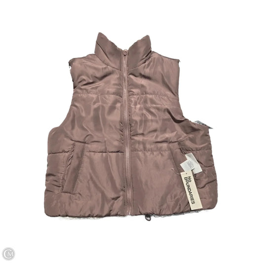 Vest Puffer & Quilted By No Boundaries In Pink, Size: M