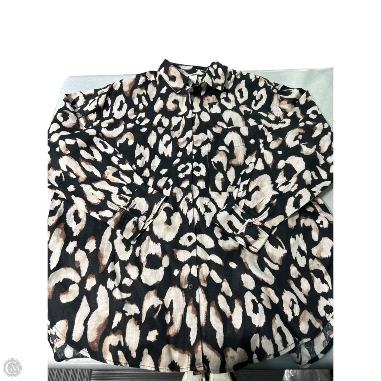 Blouse 3/4 Sleeve By H&m In Animal Print, Size: S