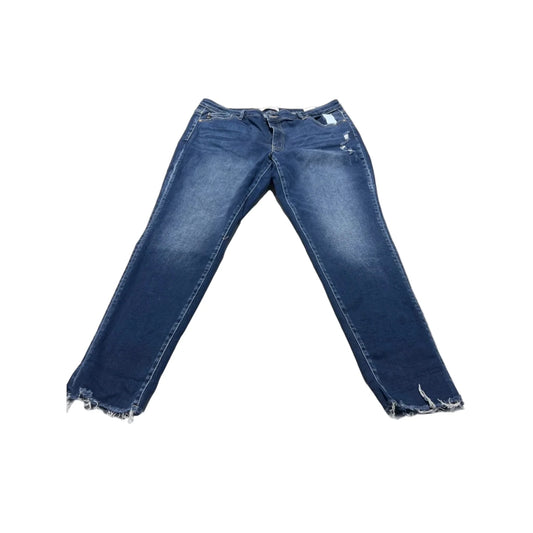 Jeans Straight By Kancan In Blue Denim, Size: 2x