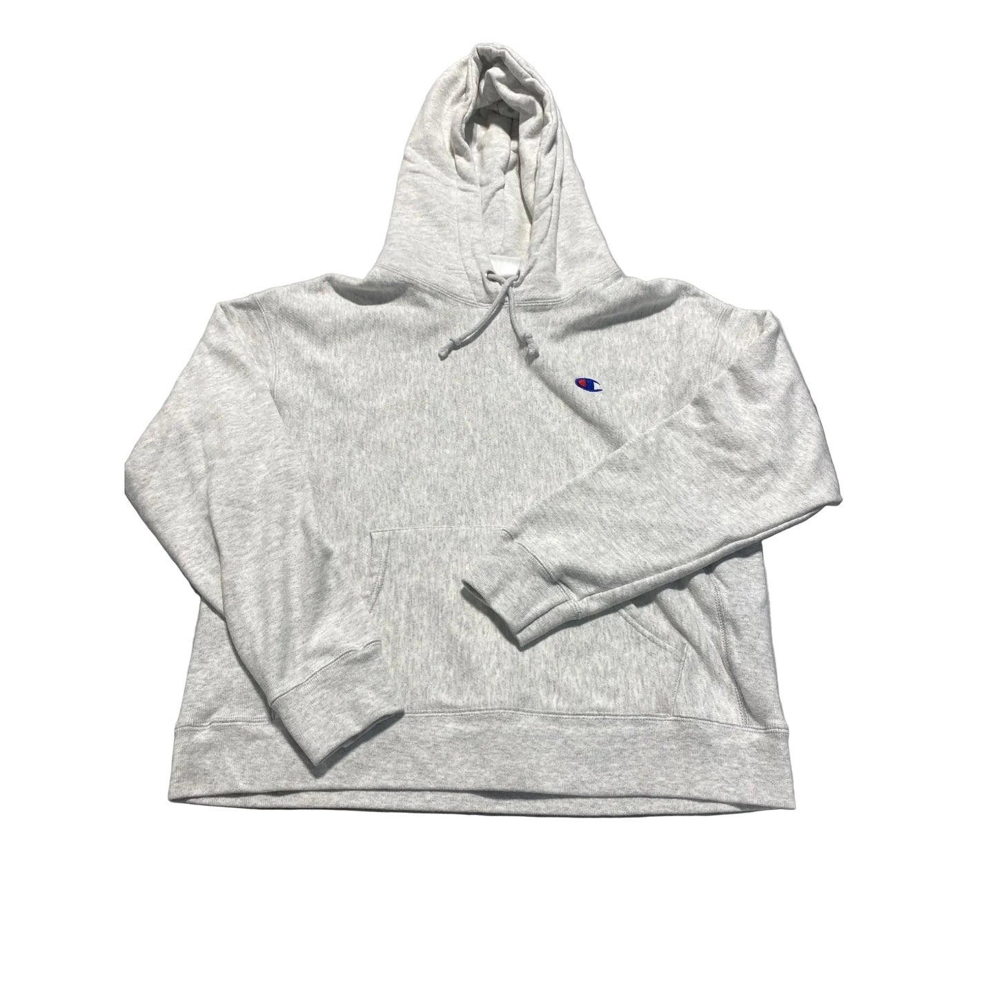 Sweatshirt Hoodie By Champion In Grey, Size: L